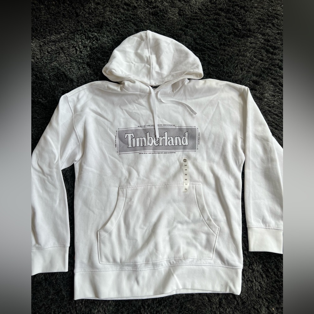 MWT Timberland White Relaxed Fit Hoodie